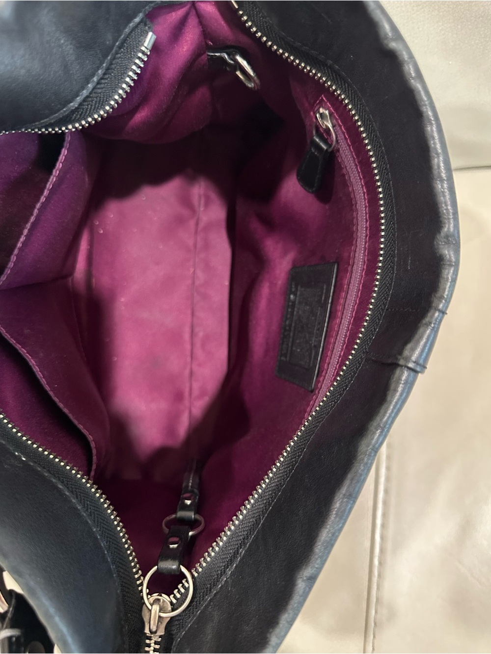 Vintage Coach Carly Black Leather Hobo Shoulder Bag. - Picture 11 of 16